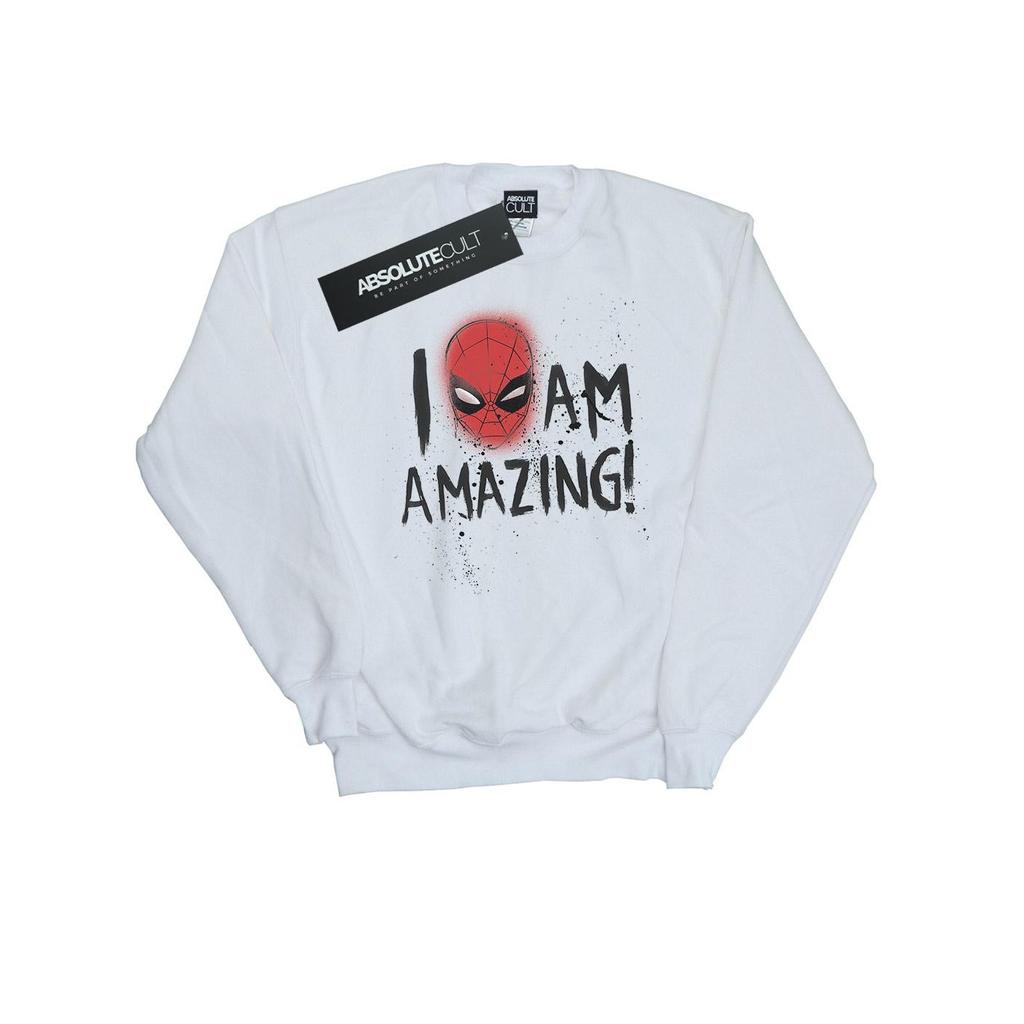 Marvel Mens Spider-Man I Am Amazing Sweatshirt
