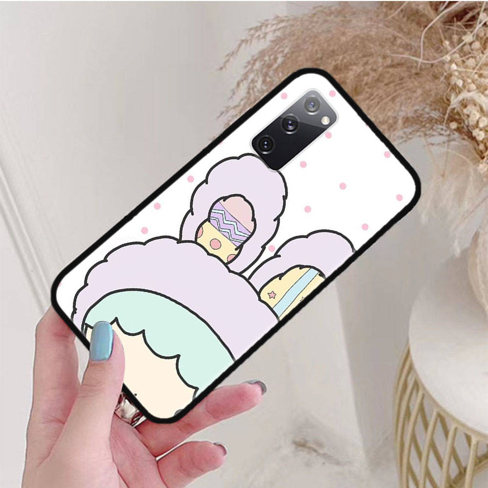 Черный чехол для Samsung Note 20 Lite S24 Ultra S23 A03 A05 A06 A11 A71 A15 A16 A13 A24 A25 A33 A52 A53 A50 M55 M35 Plus L-30 Little Twin Stars