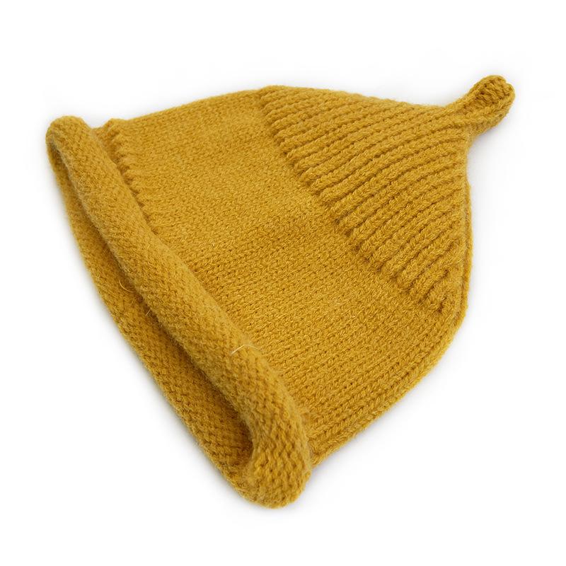 Унисекс шерстяная детская шапка "Кот Брат": Новое поступление Осень/Зима, Однотонный, Теплый трикотаж, Классический дизайн.