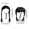 Funny Double Ponytail Pet Hairpiece Black Cosplay Wig Easy to Wear Animal Wig  Festival Cosplay