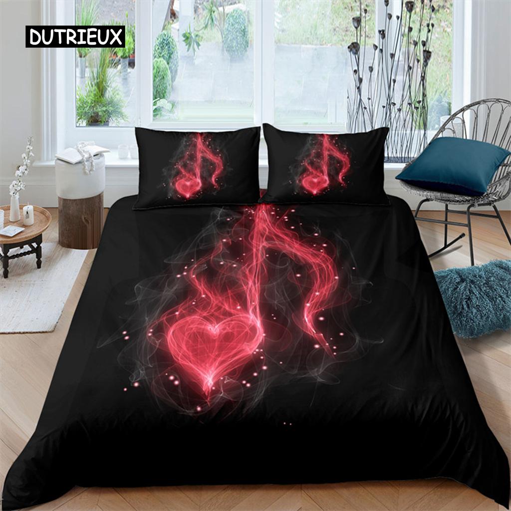 Пододеяльник Love Swan Романтический комплект постельного белья из микрофибры Покрывало King Full для влюбленных пар День святого Валентина Декор для дома