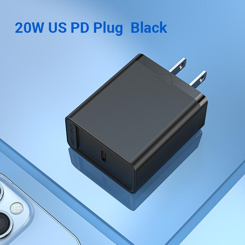 Vention PD 20W USB Charger Quick Charge 4.0 3.0 USB Type C Fast Charger for iPhone 13 12 Xs Xiaomi Phone QC4.0 QC3.0 PD Charger