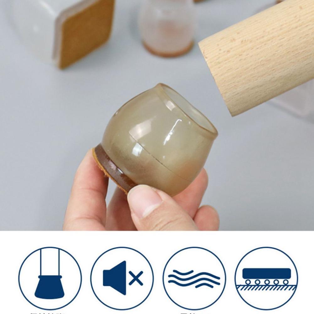 Wear-resisting TPR Material Home Decor Furniture Feet Pads Floor Protector Cover Chair Leg Caps