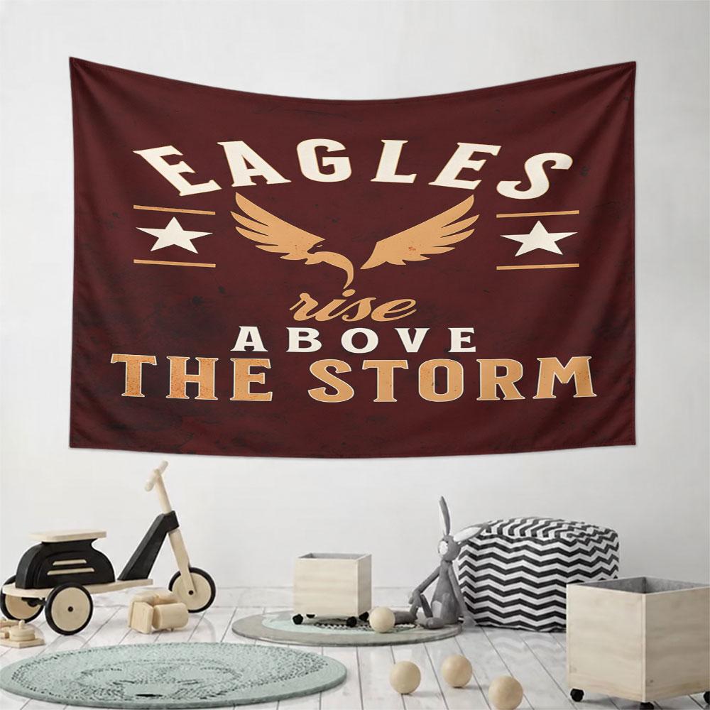 Eagles Rise Above the Storm Pattern Wall Hanging Tapestry Decorative Tapestry Home Decor for Bedroom and Living Room
