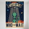 Винтажная ретро-футуристическая металлическая жестяная табличка НЛО Инопланетянин Марсианин - 1000 ВЕЩЕЙ КТО ВЕЩИ Знак Мира Космическое Искусство для Декора Дома Мужской Уголок