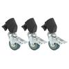 3pcs 22mm Swivel Caster Wheels Set for Photography Light Stand Studio Photo Video Shooting Locking Caster Set with Brake