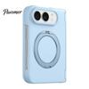 Wireless Charging Compatible Shell Magnetic Phone Case for IPhoneDuo with 360 Degree Ring, Rotatable Non Hinge Protection Cover Slip Holder,