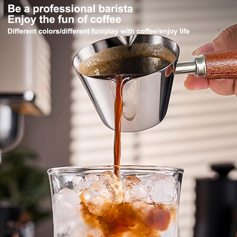 Мерный стаканчик для эспрессо, Маленькие стаканчики для эспрессо с ручкой, Мини-аксессуар для кофейни с V-образным носиком