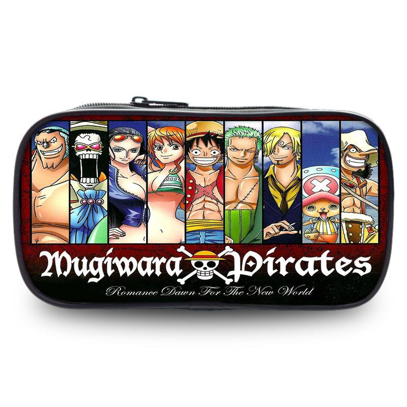Cartoon Anime One Piece Luffy Zoro Sanji Marco Ace Sabo Pencil Case Stationery Box Students School Pen Pouch Bags Gifts