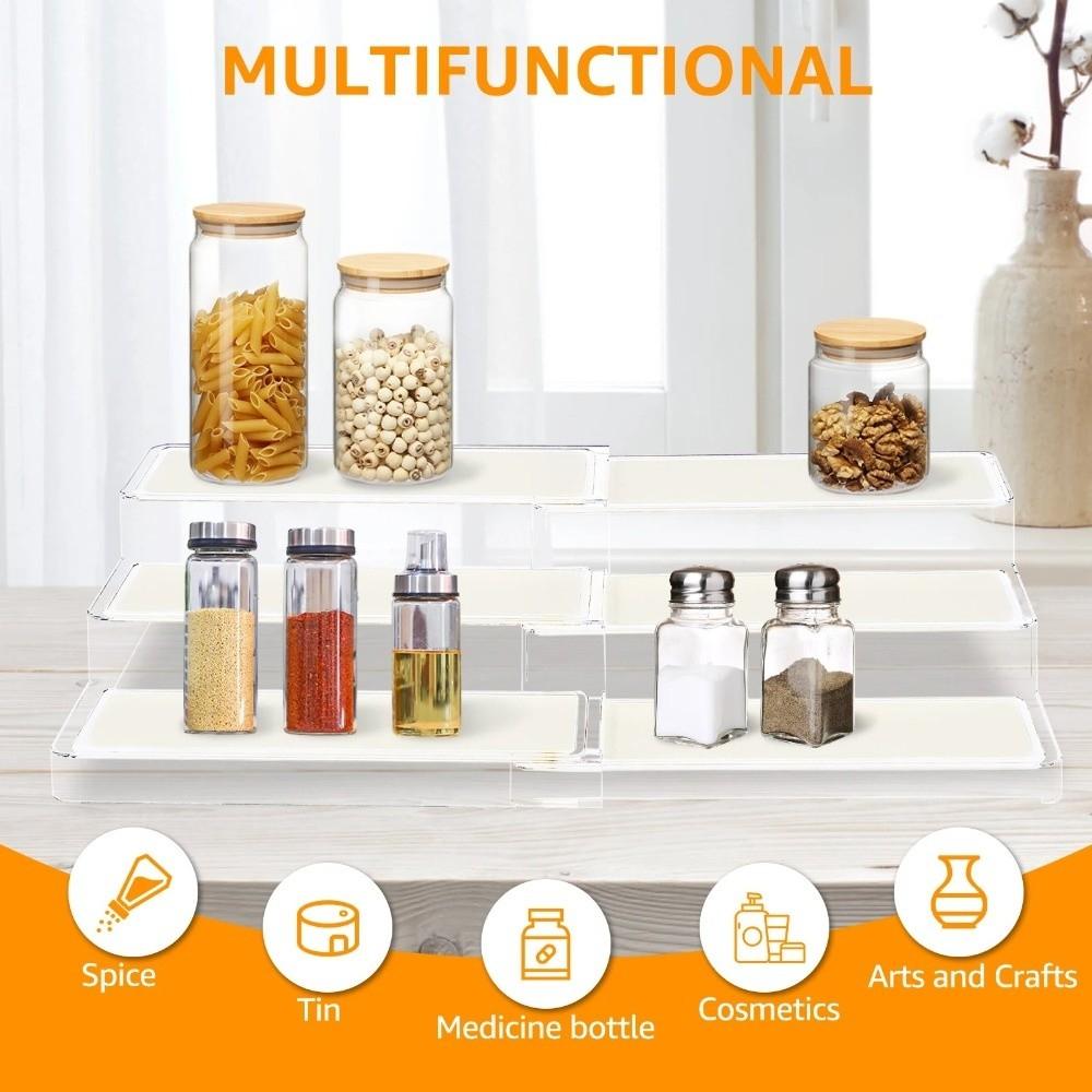 Видимая расширяемая полка для специй Регулируемая настольная полка-дисплей для косметики