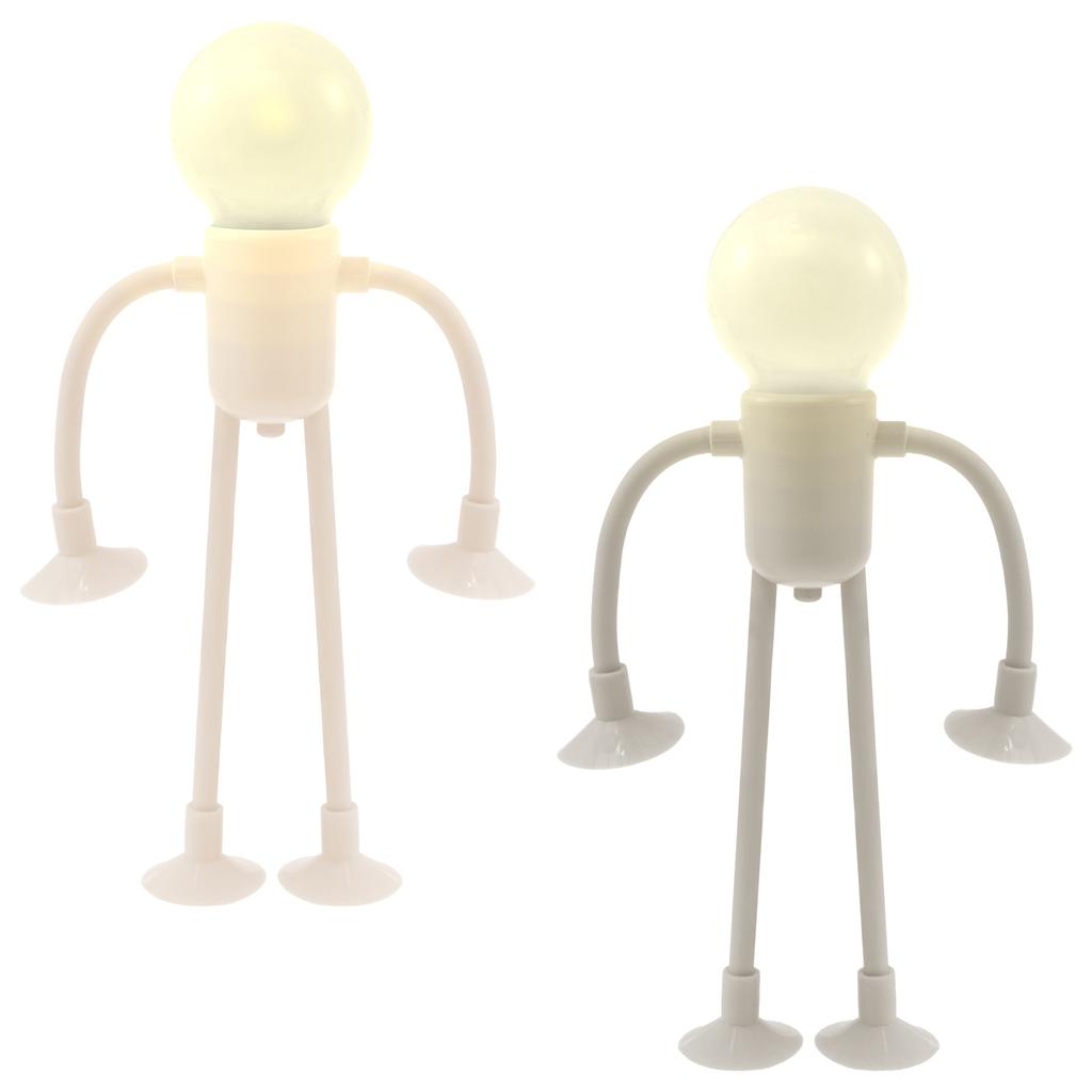 Cute Creative Sportsman Night Light Mini Portable Bulb Suction Cup Lights Bendable Desk Lamp Model Tabletop Home Decorations