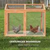 Chicken Coop Free-Range Enclosure with Perch Double Doors, made of Wood and Metal, for 2 Chickens, 104 x 70.5 x 84 cm Orange
