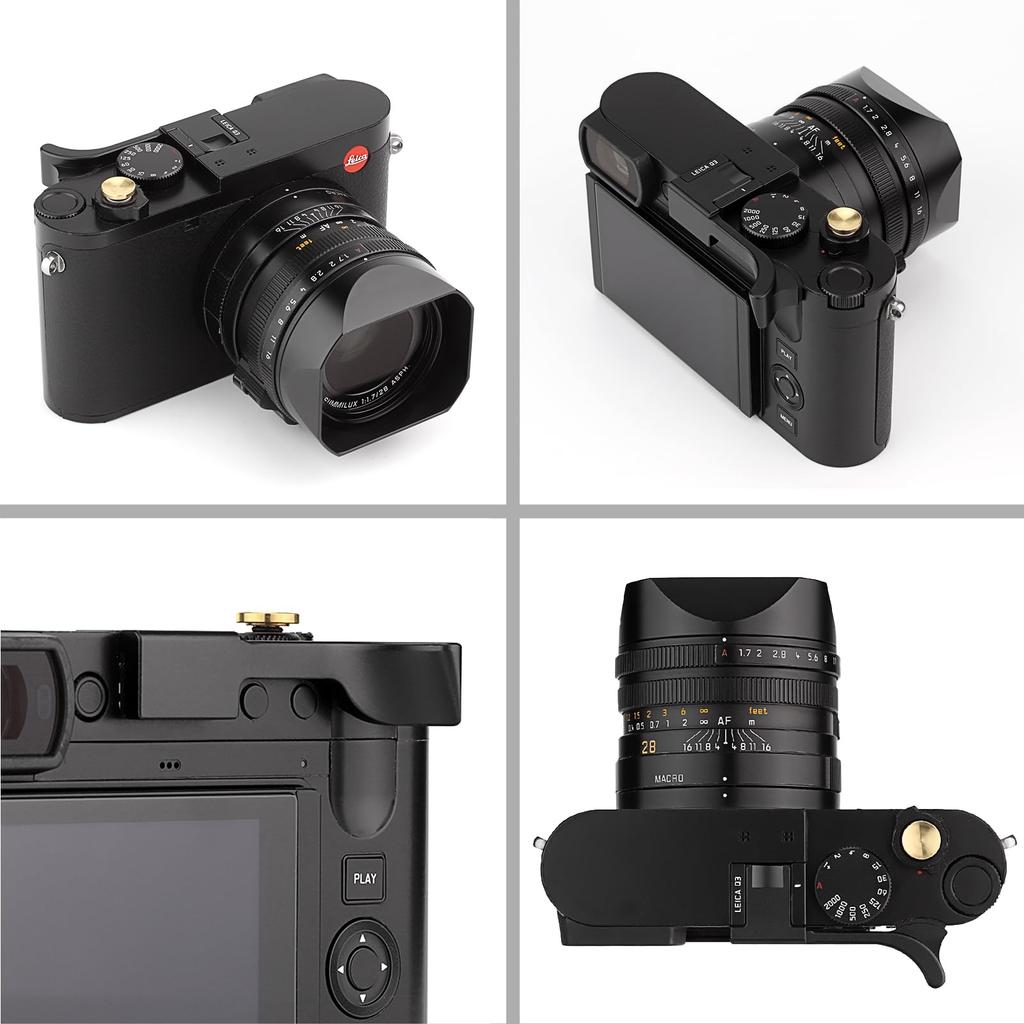 Haoge Metal Thumb Up Grip Leica Q3 Camera Digital Accessories Hot Shoe Thumb Up Rest Support Hand Grip THB-Q3B