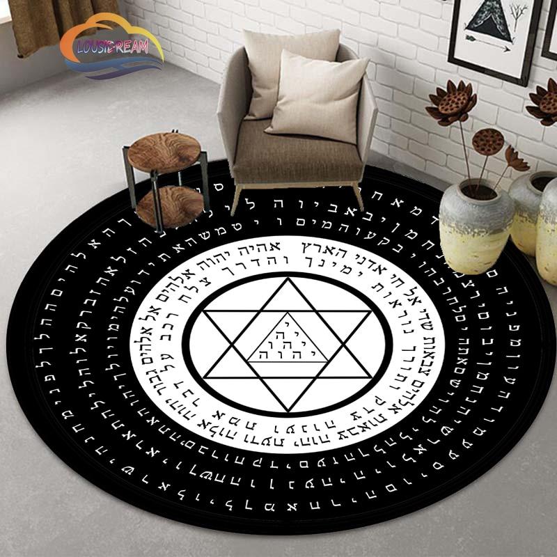 Коврик с символом пентакля, круглый ковер масонства, голова козла, доска для спиритических сеансов Сатаны с руками, коврик для оккультизма, коврик для колдовства, гот