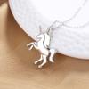 S925 Sterling Silver 18 Inches Gold / Silver Unicorn Horse Necklace For Women Fashion Engagement Party Gift Jewelry