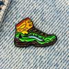 New Enamel Pin Shoe Adventure Camping Vacation Travel Metal Plug Gift Birthday 1pc