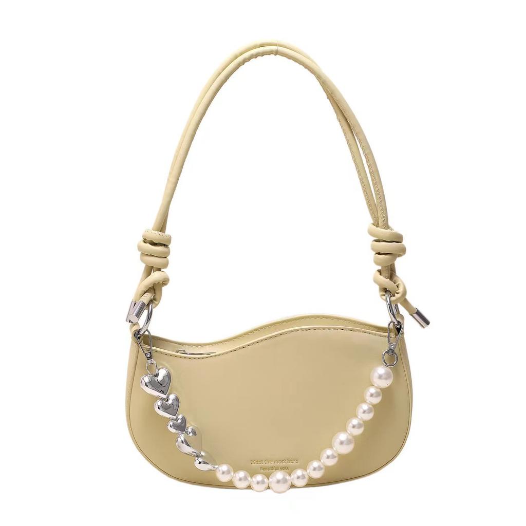 Сумки женские нишевые дизайнерские женские сумки модные портативные сумки через плечо с цепочкой из жемчуга