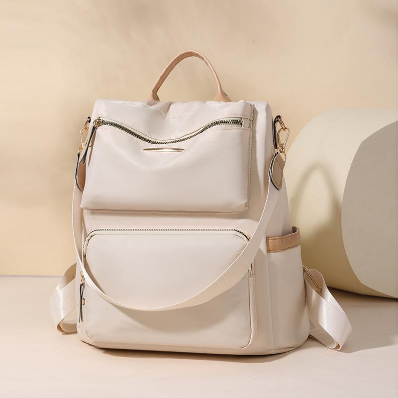 Women's Backpack Lightweight Simple Large Capacity Portable Shoulder Bag Multifunctional Outdoor Travel Backpack