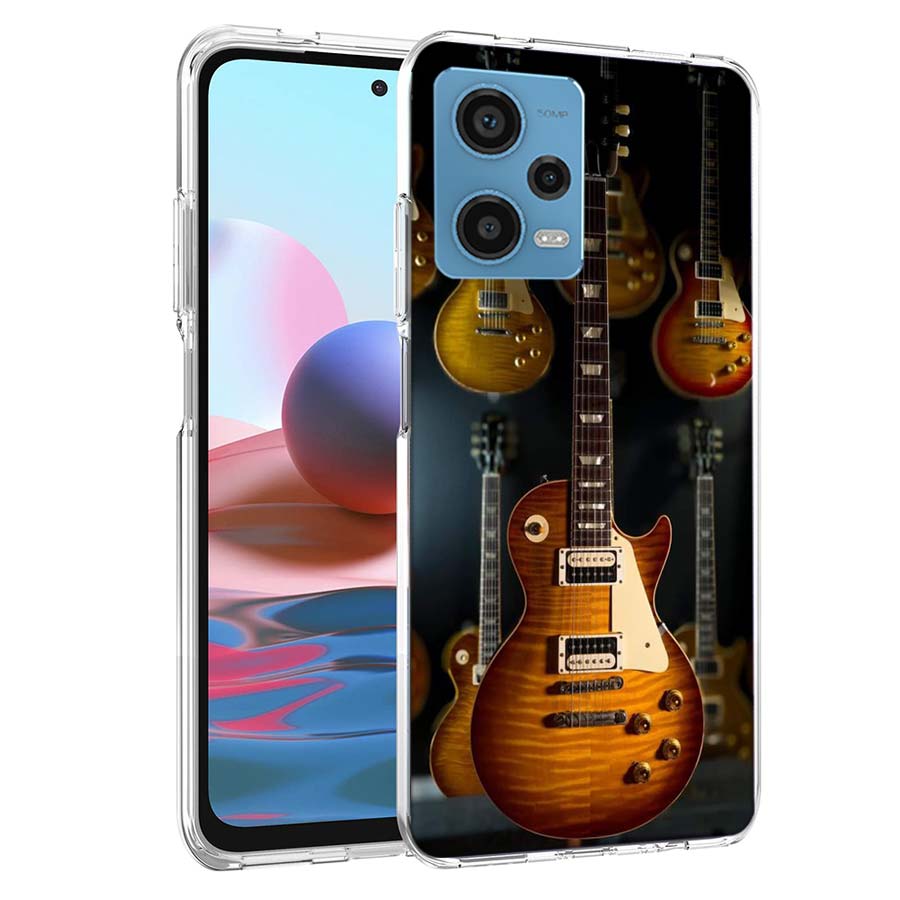 Ретро рок-музыка Электрогитара Чехол для телефона Для Redmi Note 13 12 14 15 Pro Plus 13R 11 11T 11E 11S 10 Pro 10S 9 9S Чехол Cell Cl