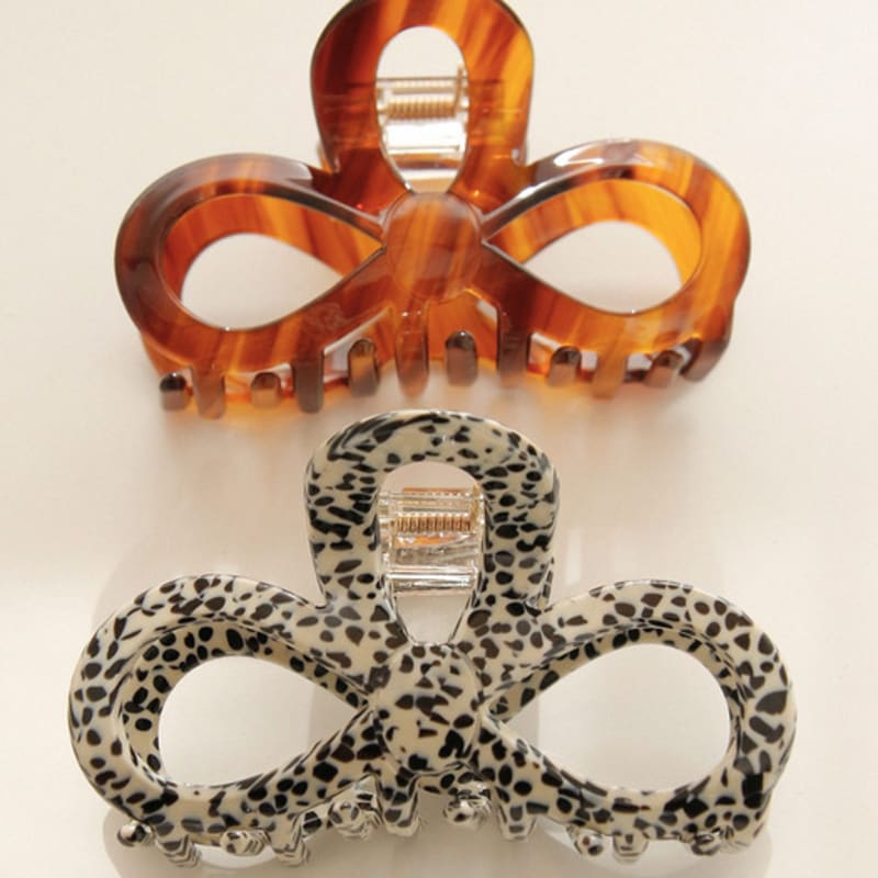 J.Lauren Ribbon Round Half Bundle Hair Claw Clip H01296