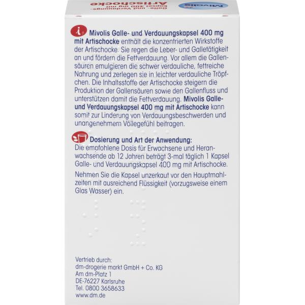 DM Mibolis Digestive System Improvement Artichoke Capsules 60st