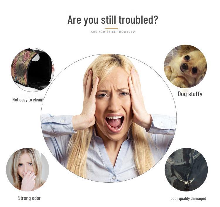 Breathable Crossbody Pet Bag for Cats & Dogs - Travel Shoulder Backpack