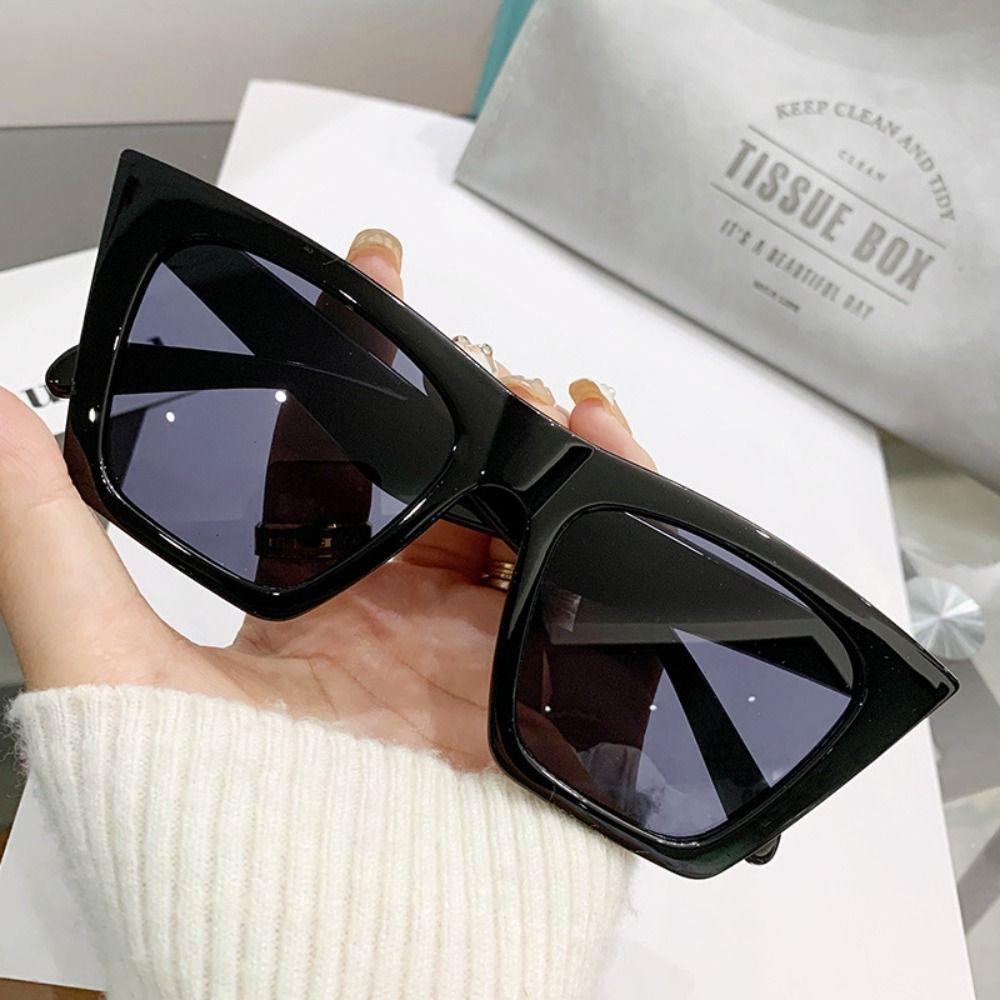 Fashion Large Frame Shape Sunglasses Uv Protection Eye Protection Street Shooting Sun Glasses Photo Propses For Women