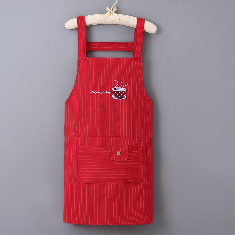 Современный хлопковый фартук шеф-повара без рукавов с вышивкой - Масло- и пятноотталкивающий, защита с длинным рукавом для домашнего использования