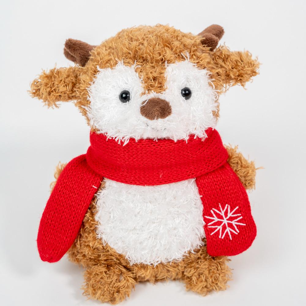 Новый Рождественский Шарф Олень Мультяшная Плюшевая Игрушка Рождественская Атмосфера Украшения Праздничный Подарок Дети Спят: