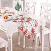 Рождественская вышитая рождественская цветочная скатерть-скатерть-дорожка, новая полая подставка для столовых приборов из полиэстера