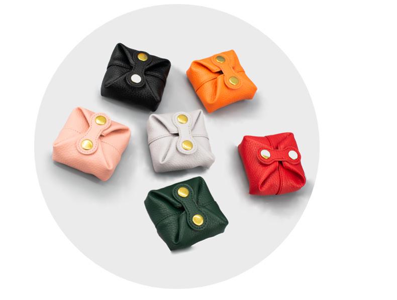 Мини-кошелек для монет из мягкой кожи - Милый японский и корейский стиль для наушников, ключей, монет, помады и многого другого