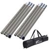 FIELDOOR Aluminum Tent Poles of Bag Also Suitable for Large Tarps and Cotton Push Split Camping [Set 2/Storage Set/Silver] 4-piece Connection,