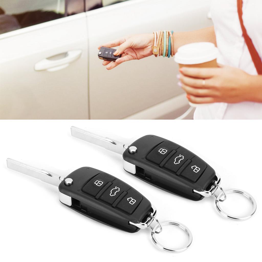 Universal Car Alarm System 3 Buttons Keyless Central Lock Remote Control Kit Black