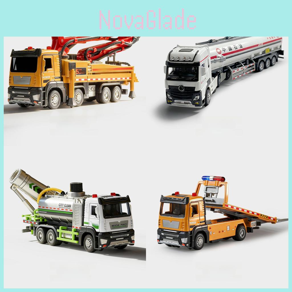 Plastic Water Truck Playset With Spray Function And Sound Effects For Children