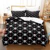 Комплект постельного белья Roses and Skulls All Season Twin Single Twin Full Queen King Size Bed Set Aldult Kid Bedroom Duvetcover Sets Anime