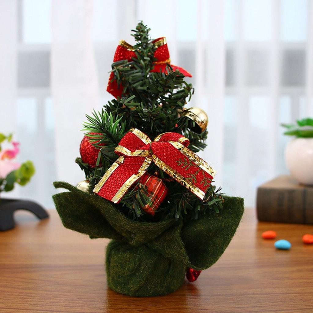 Mini Table Top Christmas Tree Small Desk Xmas Tree Party Ornament Decorated Tree