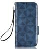 For Samsung Galaxy S24+ Cell Phone Case Imprinted Triangle Anti-drop Wallet PU Leather Cover