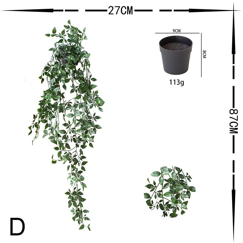 Имитация искусственной зелени, настенное украшение для дома и сада, растения из ротанга, виноградные лозы, зеленые листья
