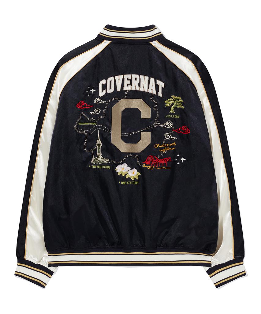 Covernat College Souvenir Sukajan Dark Navy
