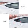 Для Tesla Model 3 2017-2024 Highland 2024+ Автомобильные задние боковые жалюзи на окна Боковые слепые треугольные жалюзи на окна Заслонки