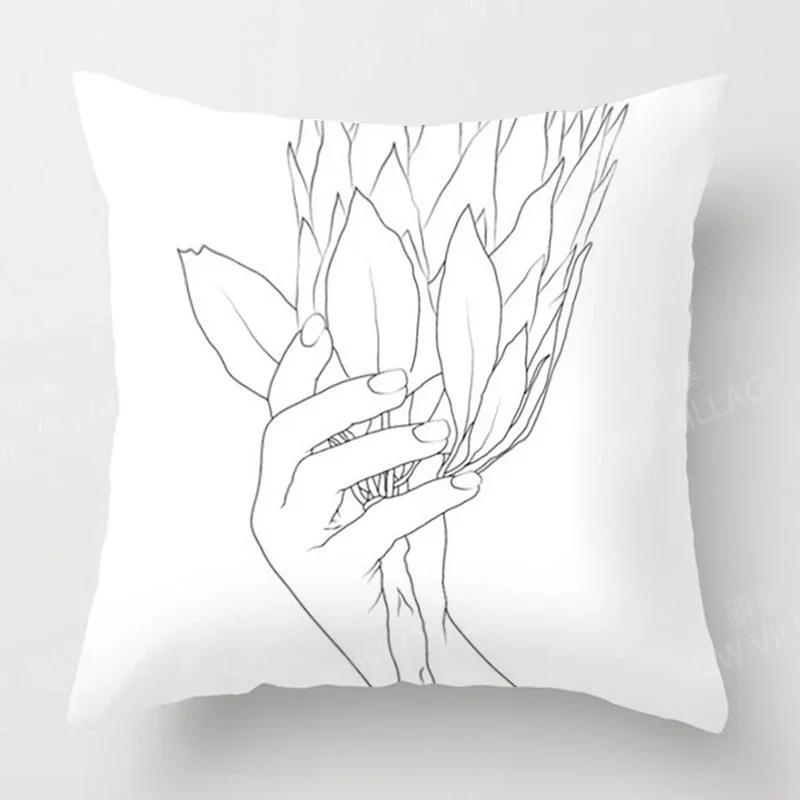 Nordic Modern Abstract Geometric Pillowcase Sofa Cushion Cover Home Decor 45x45cm 45*45 50x50 60x60cm 40x40 35x35 Boho