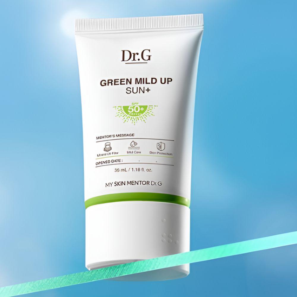Dr.G Зеленый Мягкий Солнцезащитный Крем Плюс SPF50+ PA++++ Минеральный Солнцезащитный Крем для Чувствительной Кожи 35 мл x 2