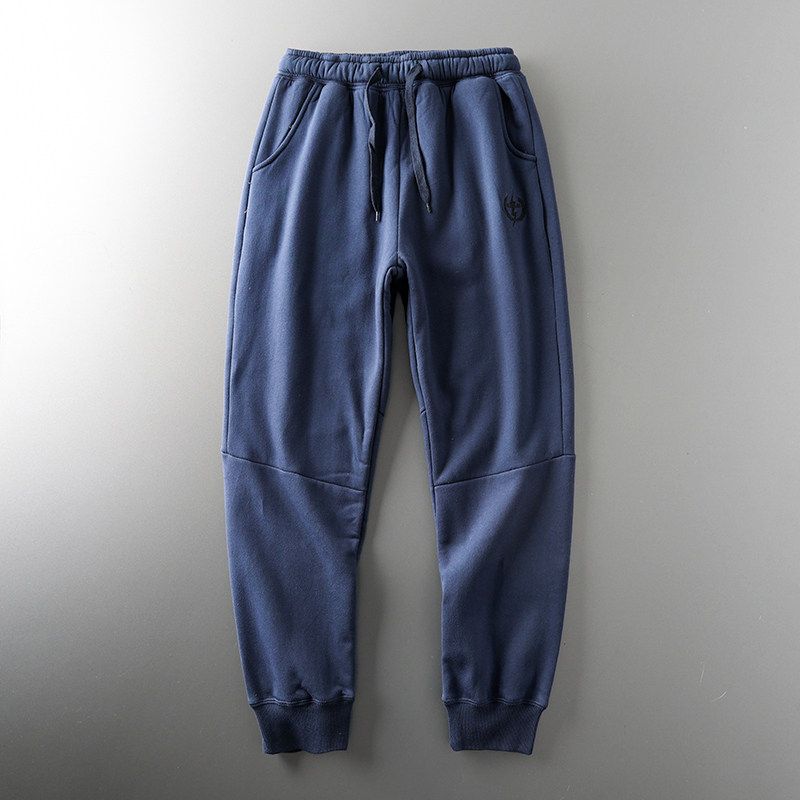 Foreign Trade Tail Order Cut Label Lambswool Thickened Winter Men's Pants