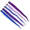 Colored Hair Extensions Highlight Synthetic Hairpiece Clipin Hair Extensions for Girls