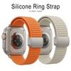 Силиконовый магнитный ремешок для Apple Watch Band Ultra 3 2 49 мм 45 мм 42 мм Браслет Iwatch Серии 11 10 9 8 7 SE 46 мм 41 мм 44 мм 40 мм