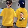 Летняя хлопковая детская футболка CR7 Роналду Дышащая для мальчика Повседневная Модная С коротким рукавом Детская Одежда кумира Спортивная Детская Футболка Топы