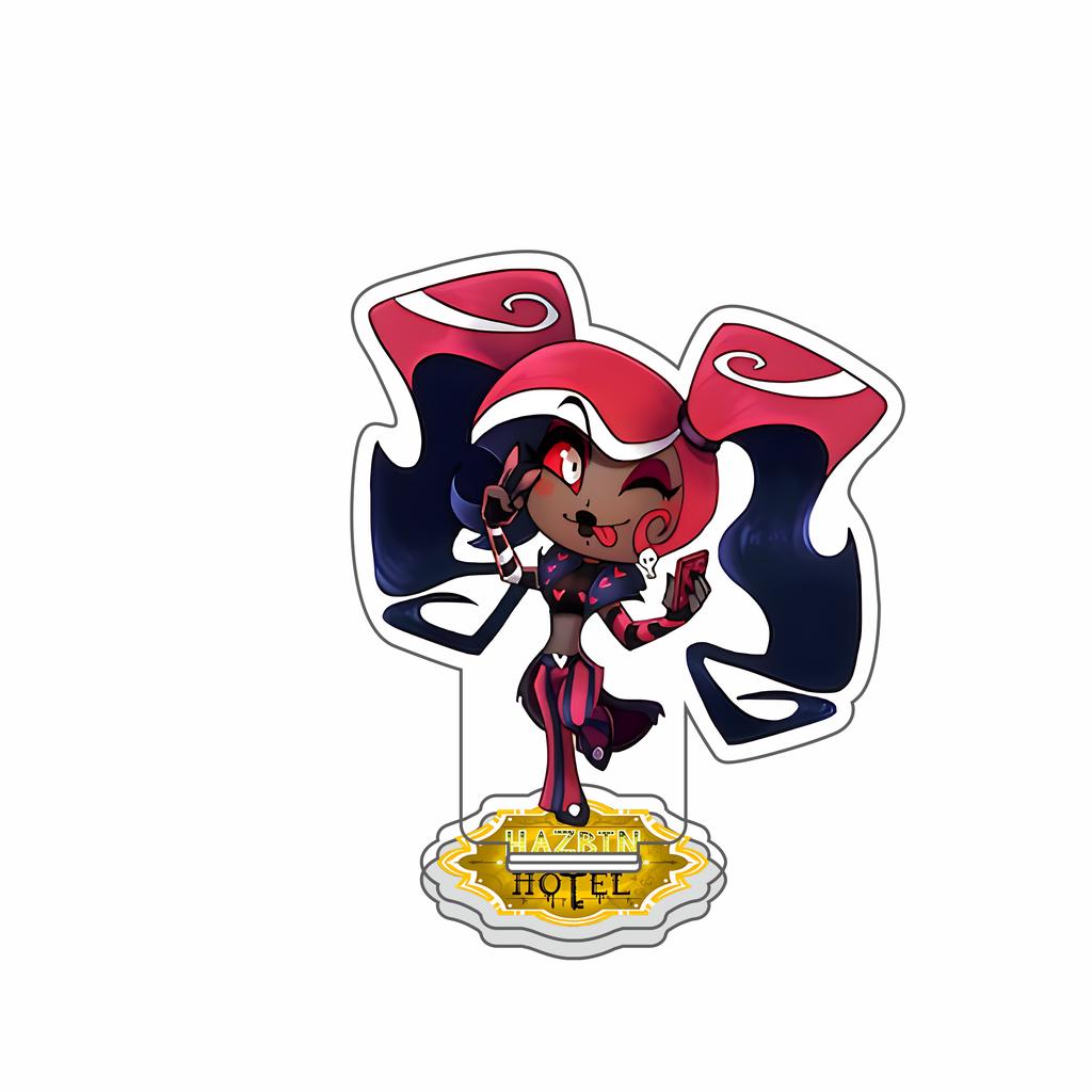 Аниме Фигурка Hazbin Hotel Чарли Морнингстар Вагги Аластор Акриловая подставка для фигурки Настольное украшение Фестивальный брелок