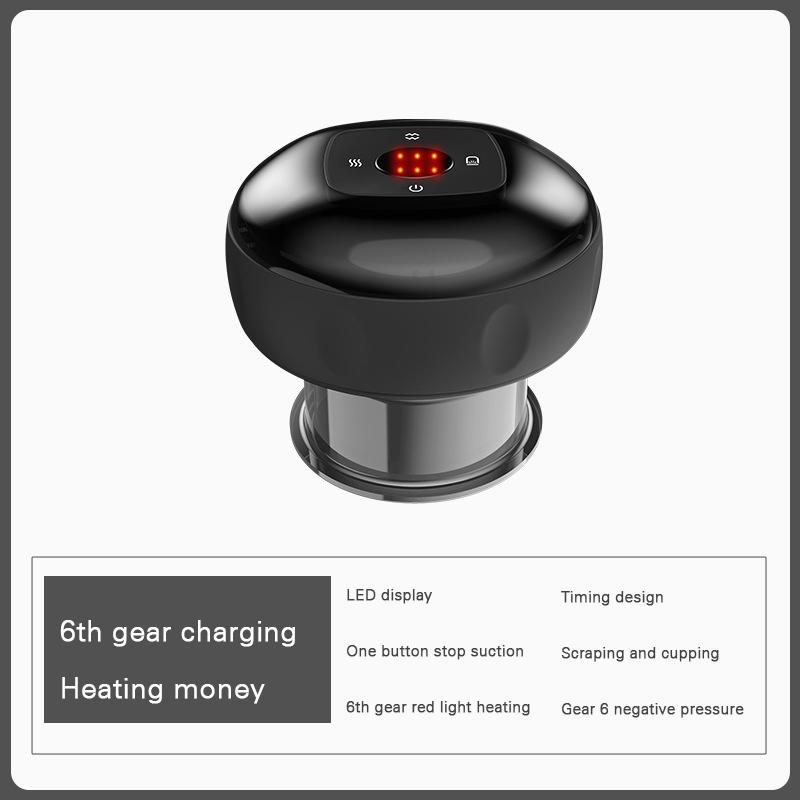 6/12 Gear Charging Vacuum Cupping Therapy Set,Professional Heating Suction Cup Device Neck Arm Massger,Body Scraping Massage