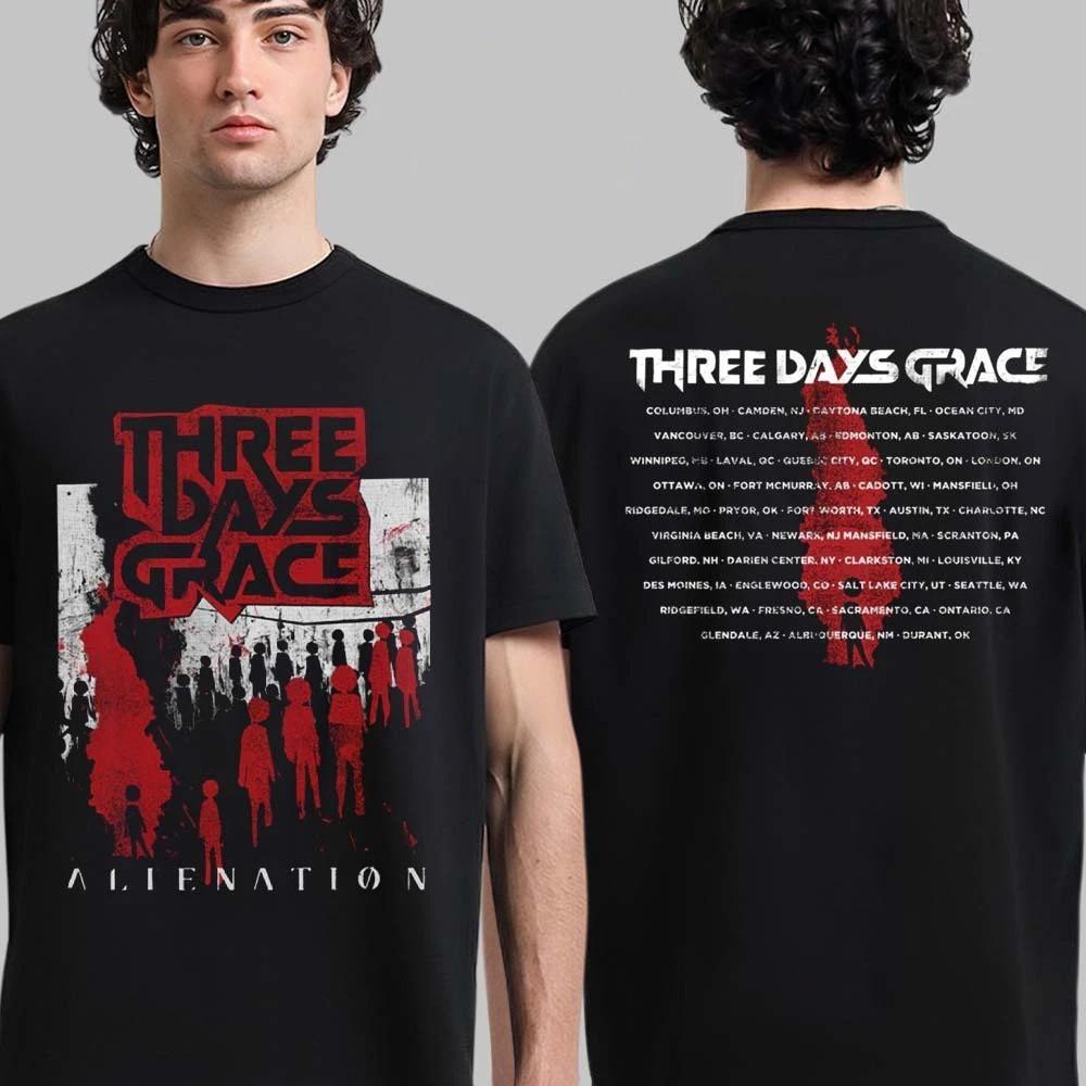 Мерч тура Three Days Grace Alienation 2025 Двусторонняя футболка