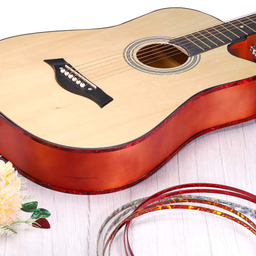 uxcell Binding Purfling Strips, Plastic Guitar Binding Edge Trim for Acoustic Classical Guitar, 1650x5x1.5 Mm, Beige, 5 Pieces